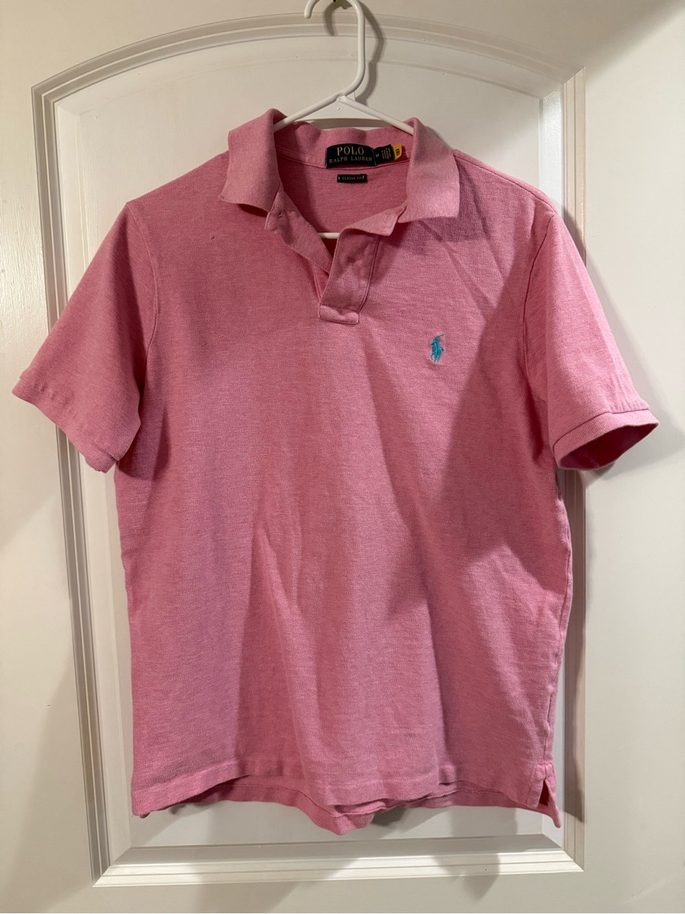 Ralph Lauren Pink Polo Shirt with Teal Pony